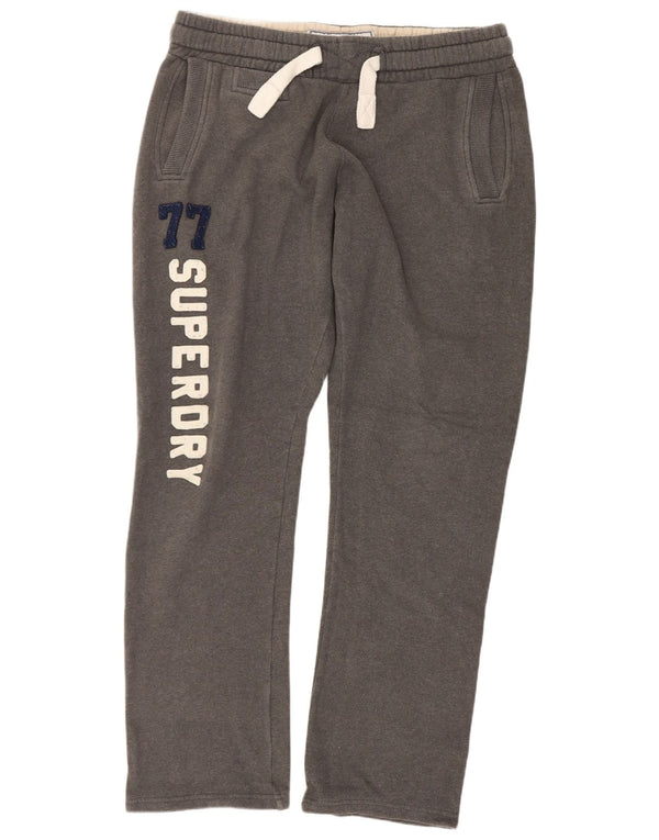 Superdry muške grafičke trenirke srednje sive pamučne hlače