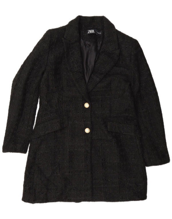Zara ženski kaput UK 16 Large Black Flected
