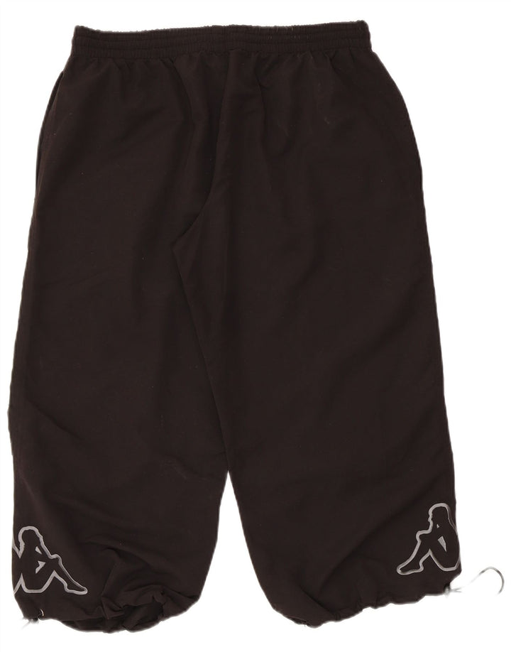 KAPPA muške Graphic Capri trenirke Hlače Srednji crni poliester