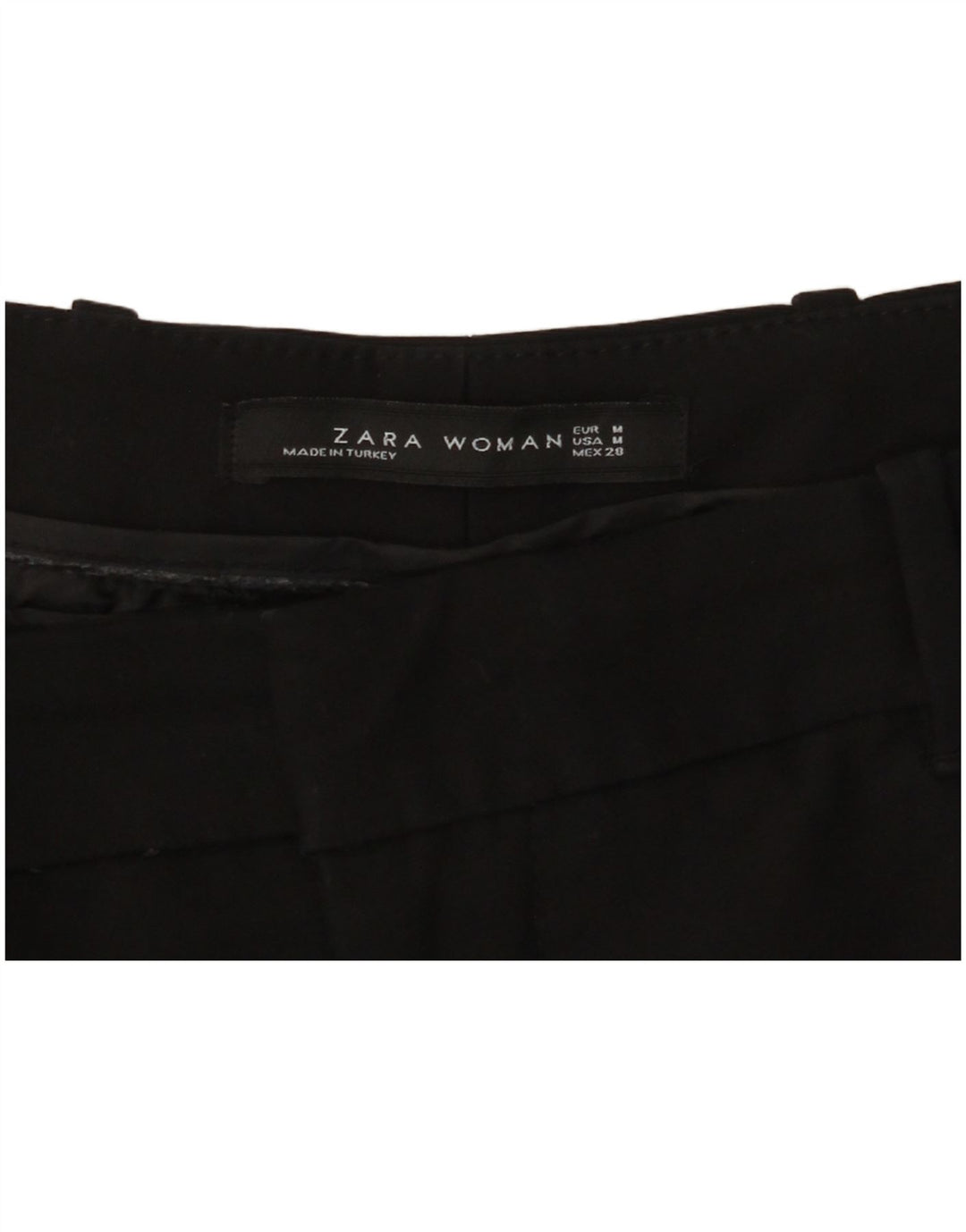 ZARA Womens Pegged Chino Trousers Medium W28 L27 Black