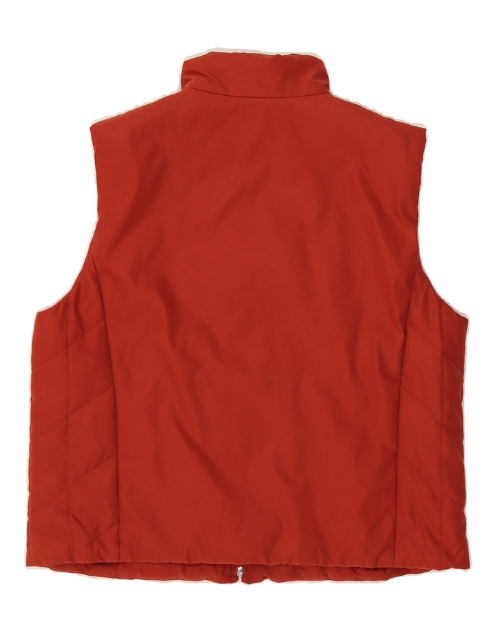 S.OLIVER Womens Padded Gilet EU 42 Large Orange Polyester Vintage S.Oliver and Second-Hand S.Oliver from Messina Hembry 