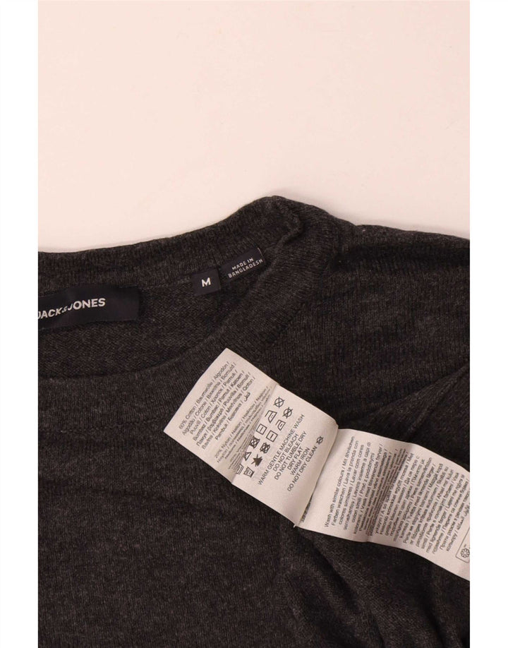 Jack & Jones muški džemper s okruglim izrezom, srednje sivi pamuk
