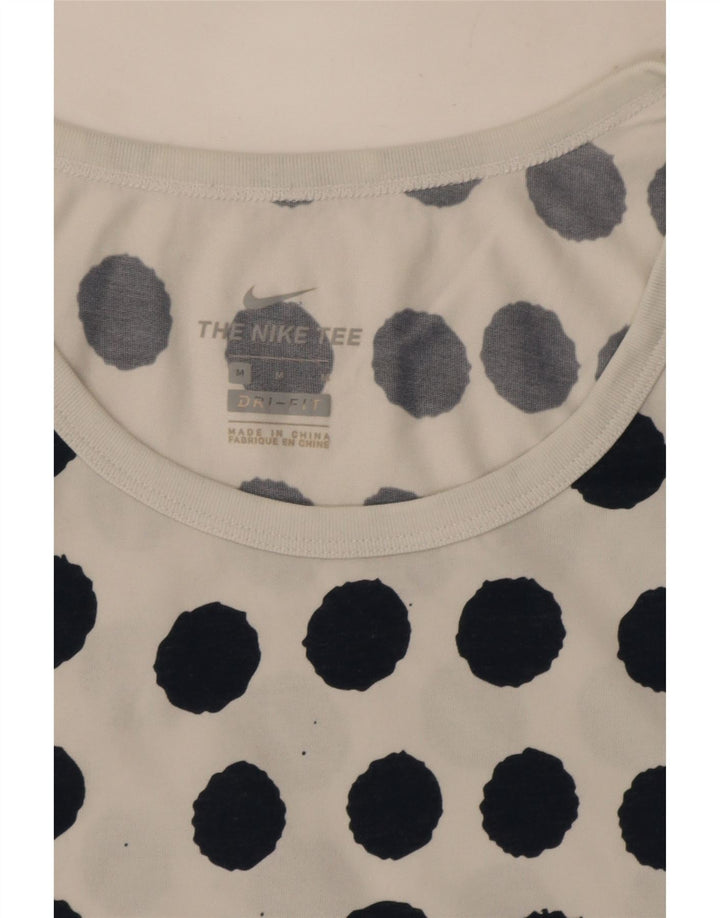 Nike Dri Fit Vest Top Medium White Polka Dot