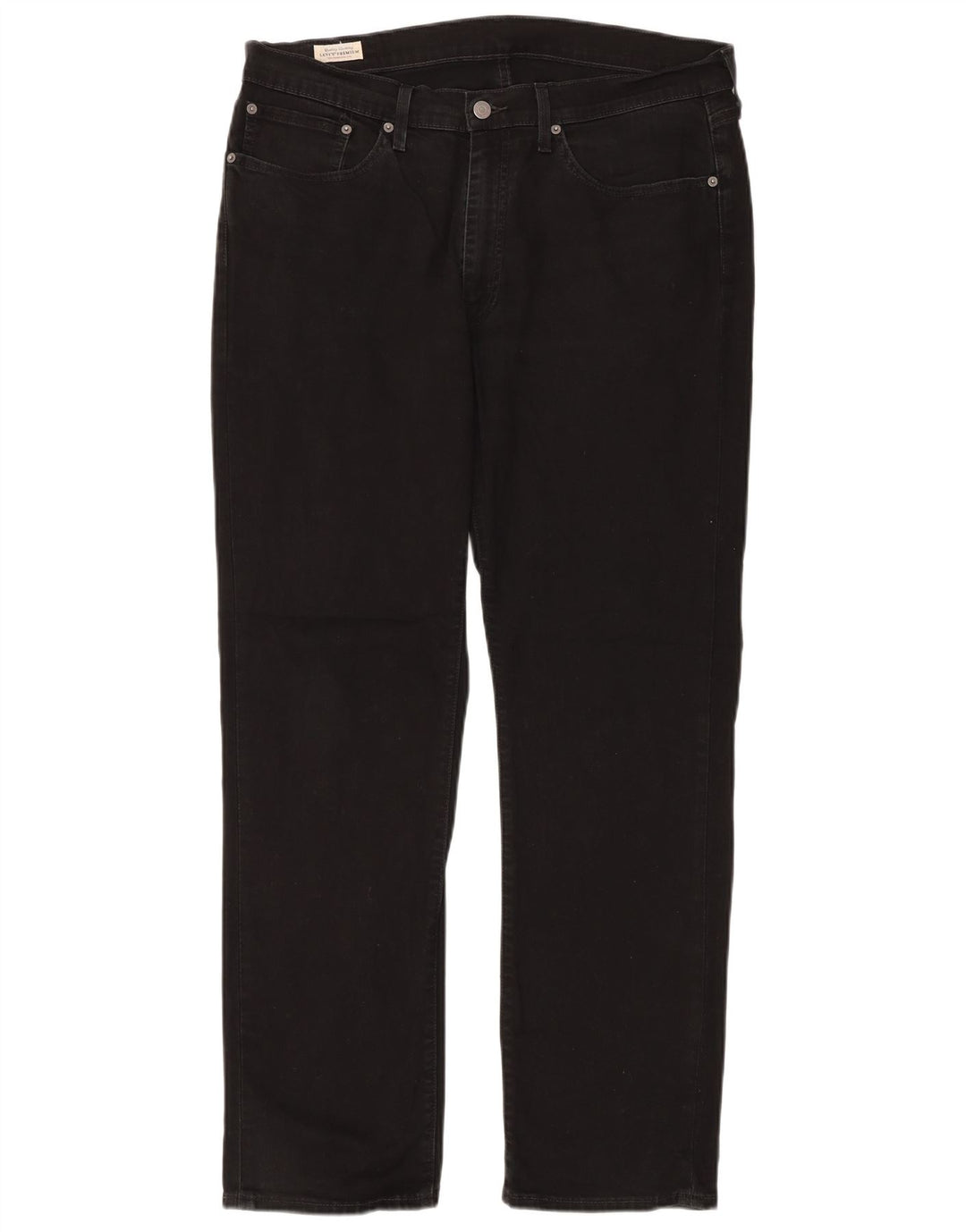 LEVI'S muške ravne traperice W36 L32 crni pamuk