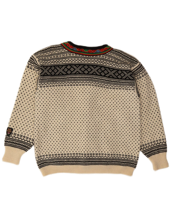 DALE OF NORWAY Ženski kardigan džemper UK 14 Medium Off White Fair Isle