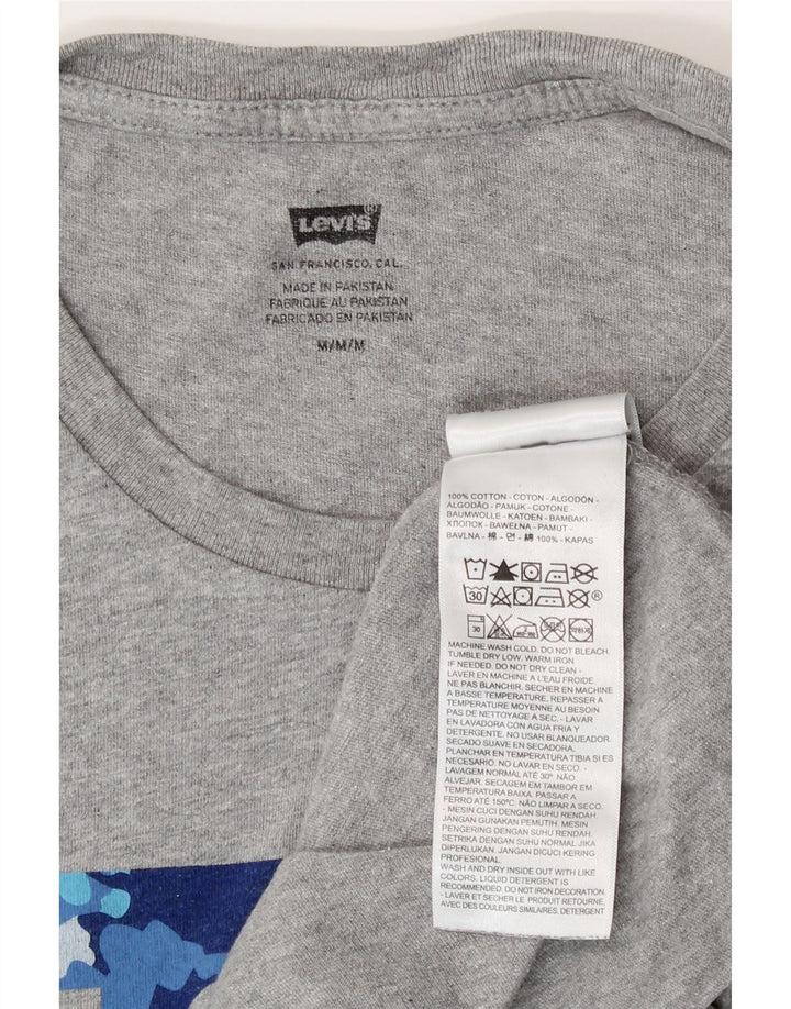 Levi's muška majica kratkih rukava s grafičkim motivima, srednje sivi pamuk