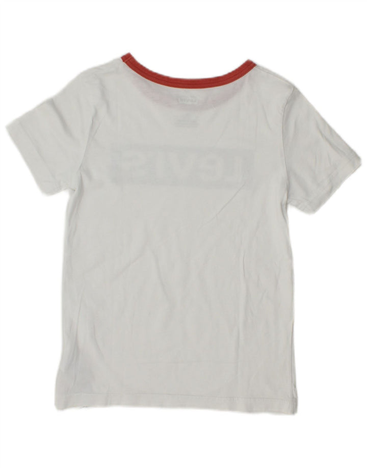 LEVI'S majica kratkih rukava s grafičkim motivima za dječake 9-10 godina, bijeli pamuk