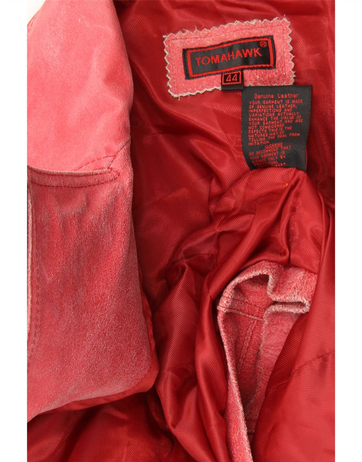 TOMAHAWK ženska kratka kožna biciklistička jakna IT 44 srednje crvena koža