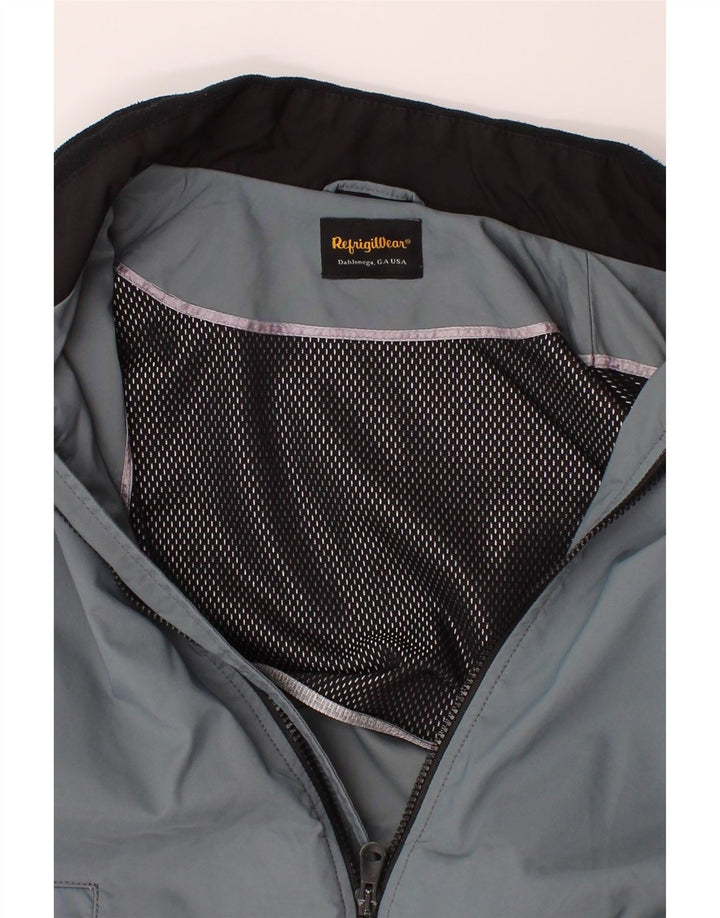 REFRIGIWEAR Mens Bomber Jacket UK 40 Large Grey Polyamide Vintage Refrigiwear and Second-Hand Refrigiwear from Messina Hembry 
