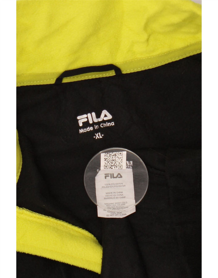 FILA muški džemper od flisa s patentnim izrezom XL crni poliester
