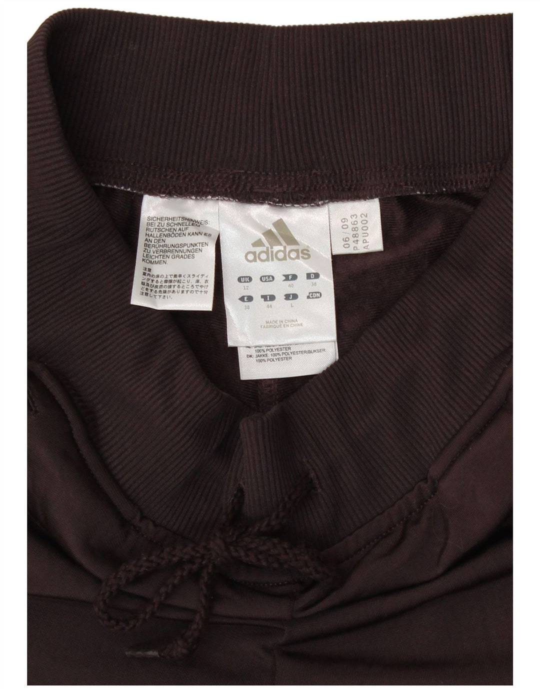 Adidas ženske trenirke hlače UK 12 srednje smeđe poliester