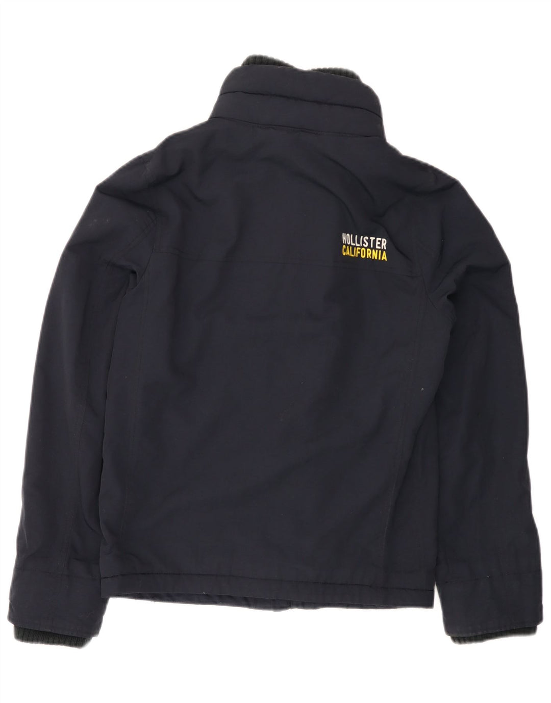 HOLLISTER Ženska prevelika vjetrovka jakna UK 10 Mala tamnoplava najlonska