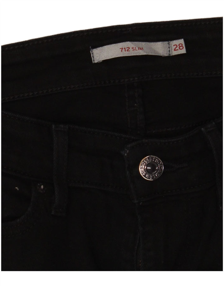 Levi's ženske 712 uske traperice W28 L28 crne