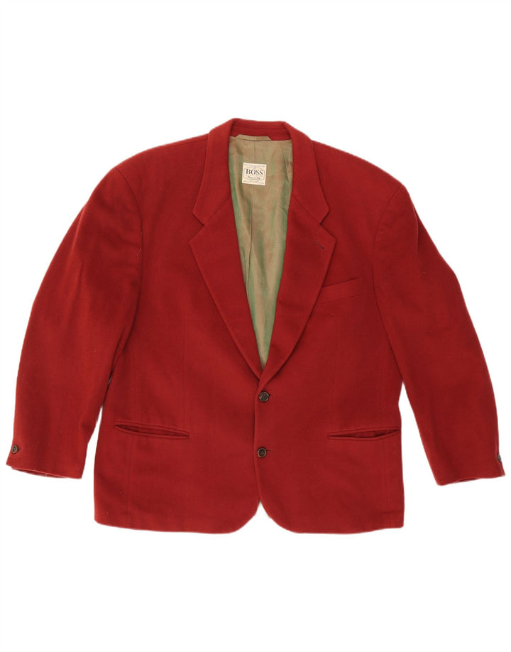 Hugo Boss muška jakna s 2 gumba EU 54 2XL crvena vuna