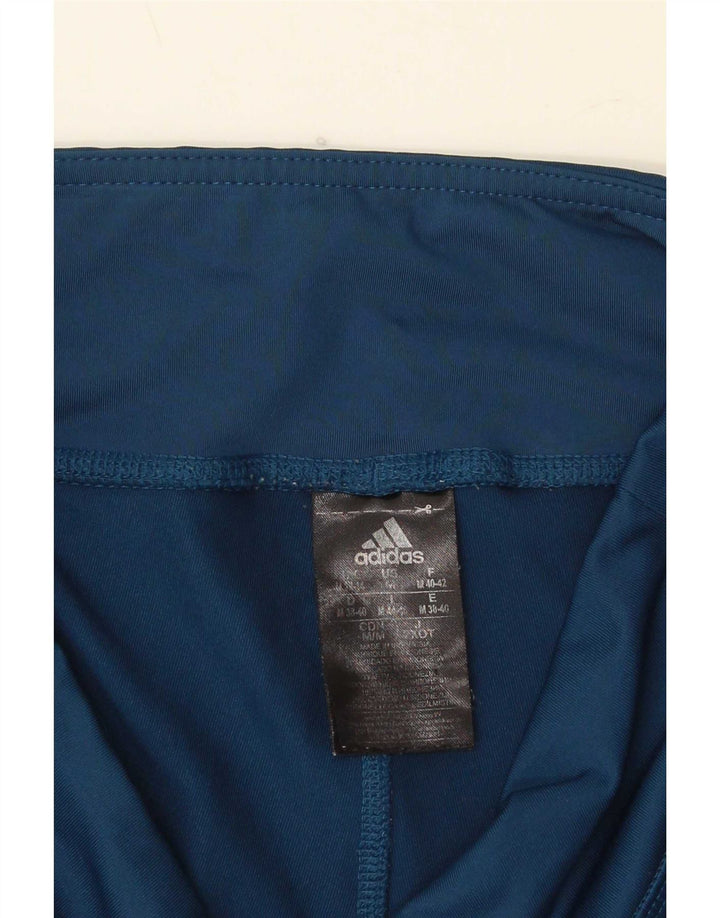 Adidas ženske Capri tajice UK 12/14 Srednje plavi poliester