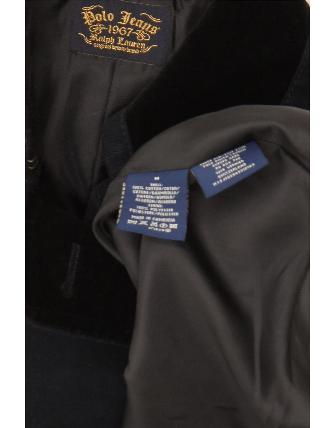 Ralph Lauren ženski kaput s dvostrukim kopčanjem UK 12 Srednje tamnoplavi pamuk