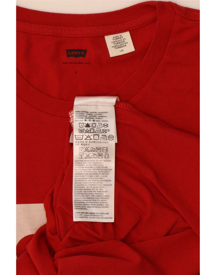 Levi's muška velika crvena pamučna majica s grafičkim motivima