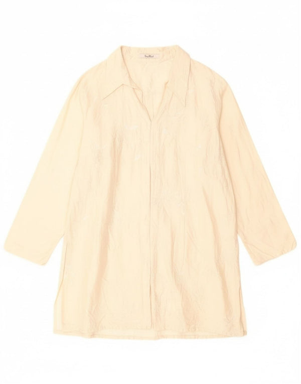 Ženska košulja Vera Mont UK 18 XL od bijele cvjetne svile