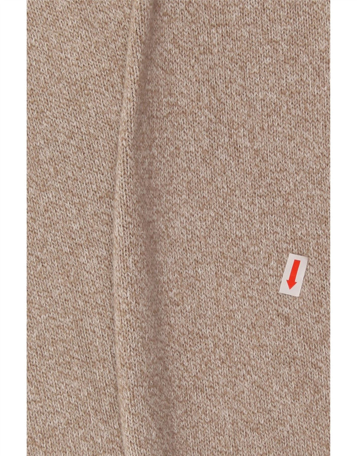 DOCKERS Mens Zip Neck Jumper Sweater 2XL Beige Cotton Vintage Dockers and Second-Hand Dockers from Messina Hembry 