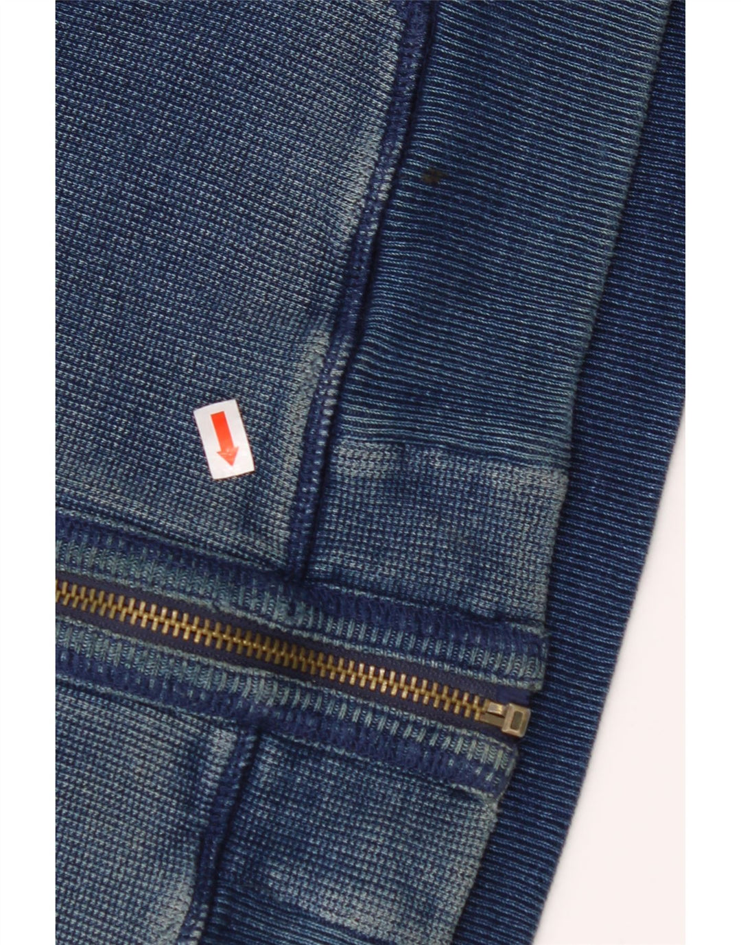 FAT FACE Muški pulover s kapuljačom na patentni zatvarač srednje tamnoplavi pamuk