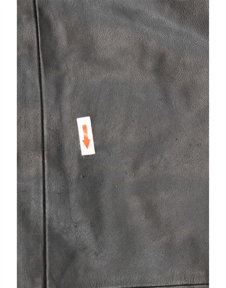 Vintage ženski preveliki kožni kaput IT 44 Medium Black