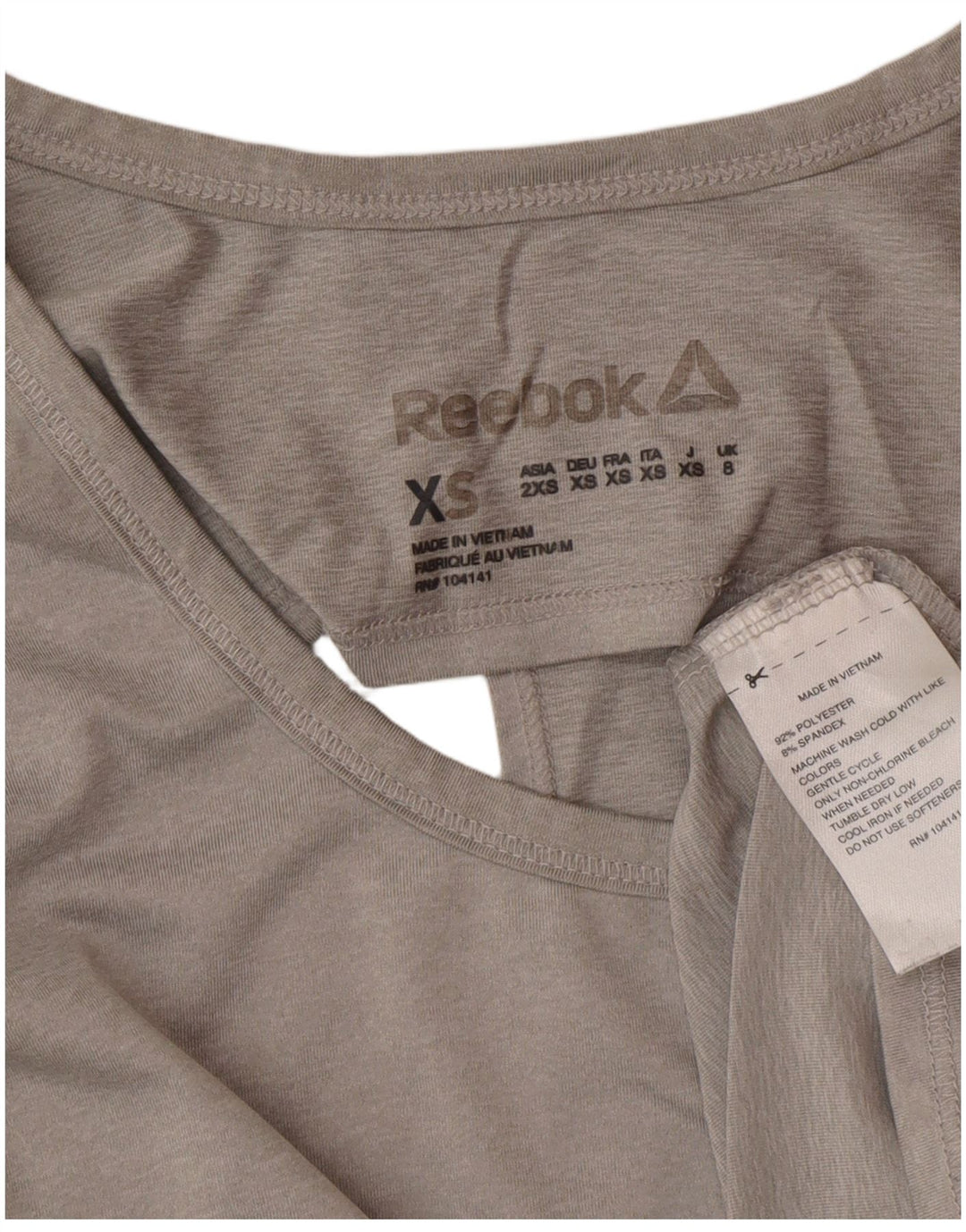 Reebok muška majica dugih rukava UK 8 male sive sportske od poliestera
