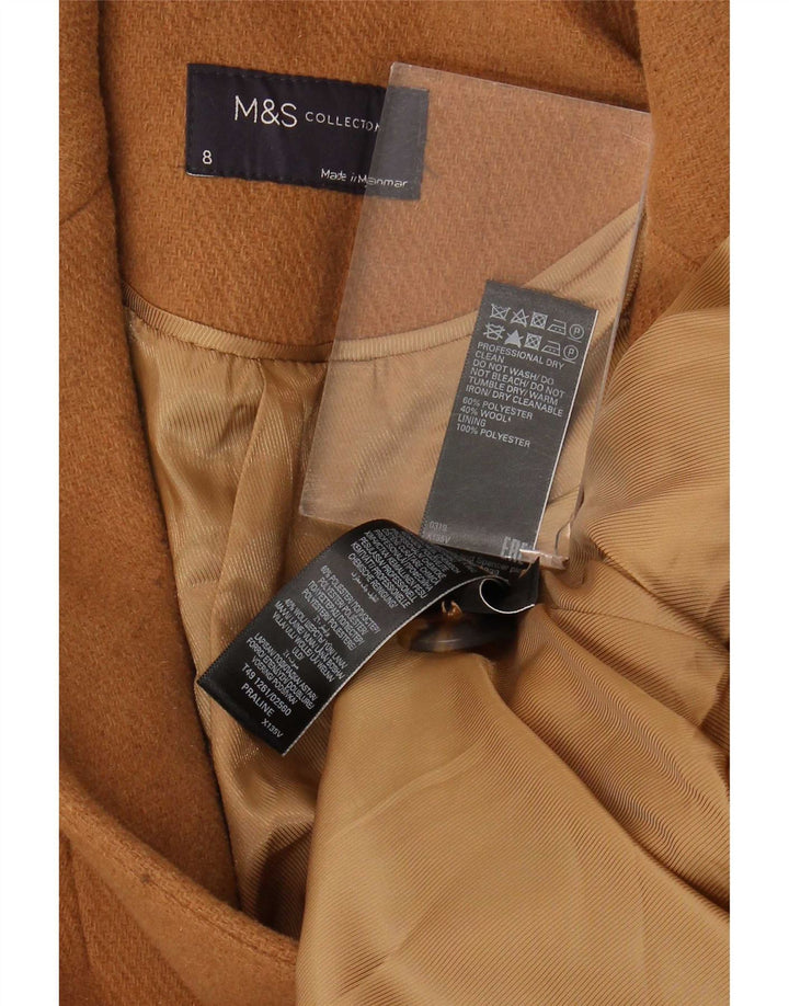 Marks & Spencer ženski kaput s dvostrukim kopčanjem UK 8 Mali bež poliester