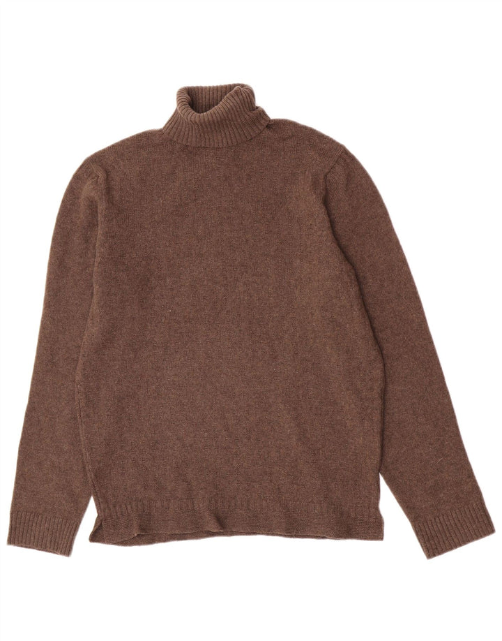 Massimo Dutti ženski pulover s rol izrezom UK 12 Srednje smeđa vunena