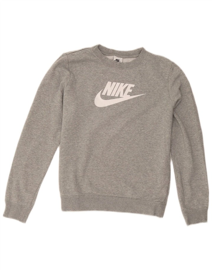Nike Ženska prekomjerna trenirka s grafičkim motivima UK 10 Mali sivi pamuk