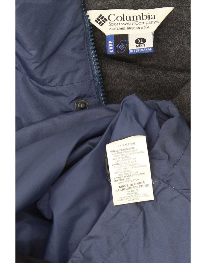 Columbia Mens Interchange Windbreaker Jakna UK 42 XL Blue Colourblock