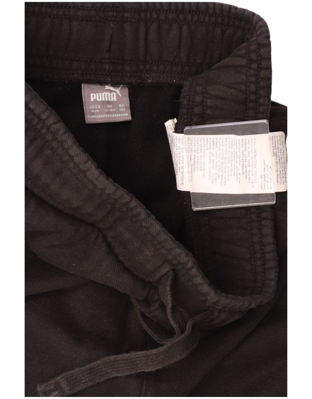 Puma Boys Graphic Trenirka Hlače Joggers 11-12 Years Black Cotton