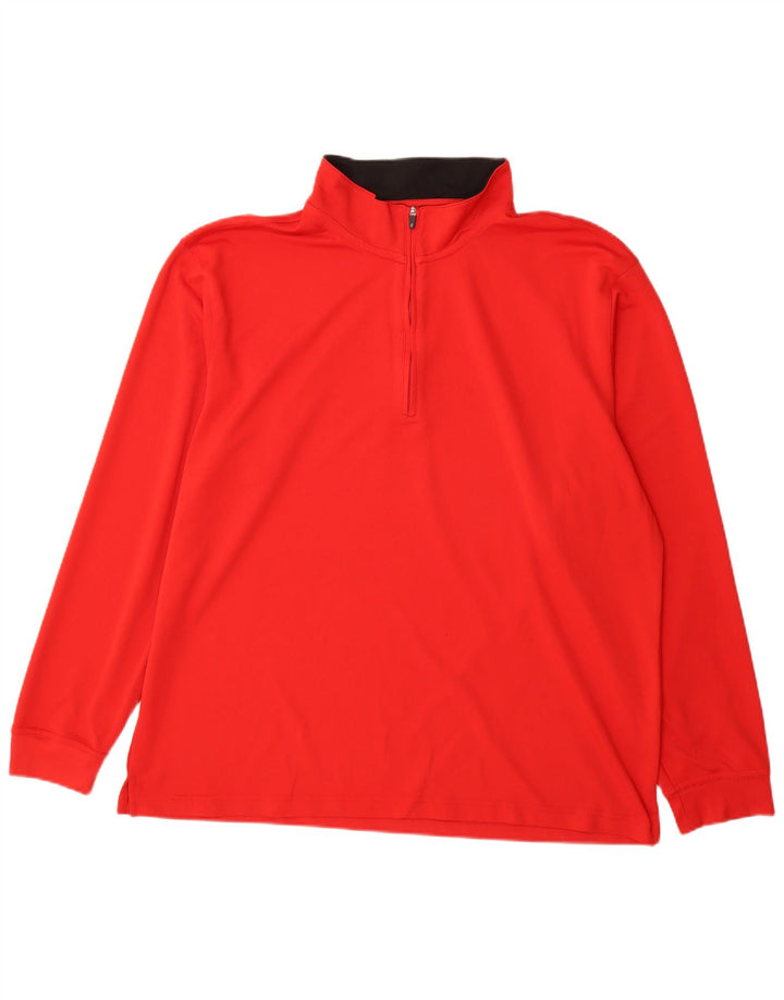 Izod muška majica s izrezom i puloverom, gornji dio trenirke 2XL od crvenog poliestera