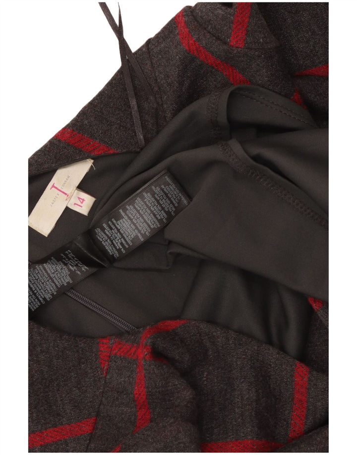 JASPER CONRAN Ženska plašt haljina 3/4 rukava UK 14 srednje siva karirana