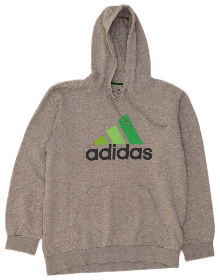 Adidas muška majica s kapuljačom s kapuljačom srednje sive boje