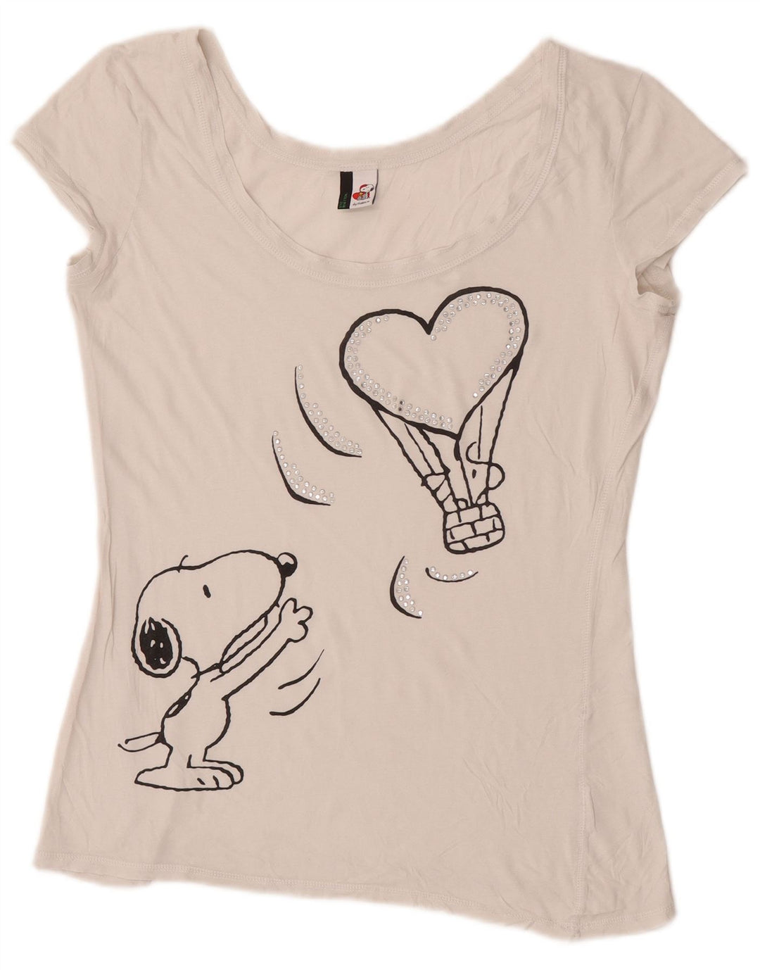 Benetton ženska majica kratkih rukava Peanuts Graphic UK 12 srednje bijela