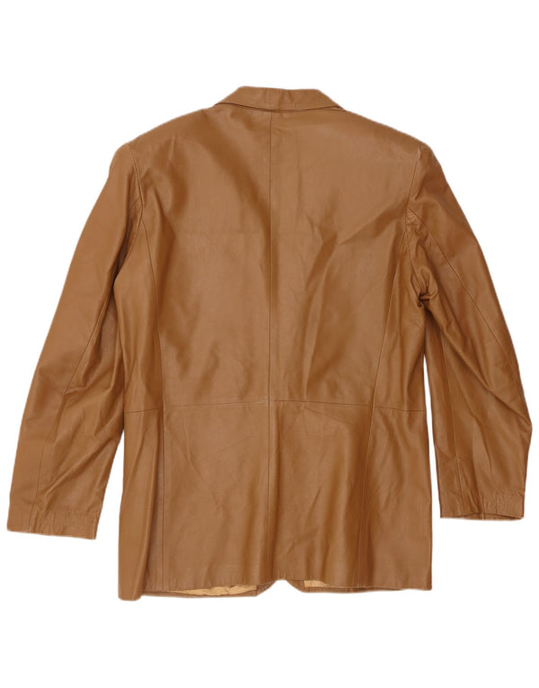 Vintage muška kožna jakna sa 2 gumba IT 50 Large Beige