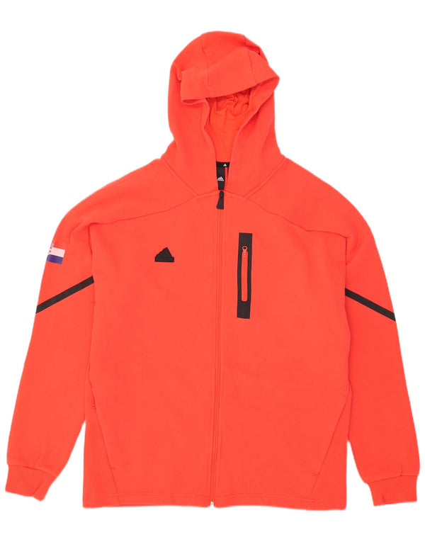 Adidas muška majica s kapuljačom s patentnim zatvaračem XL, crveni pamuk