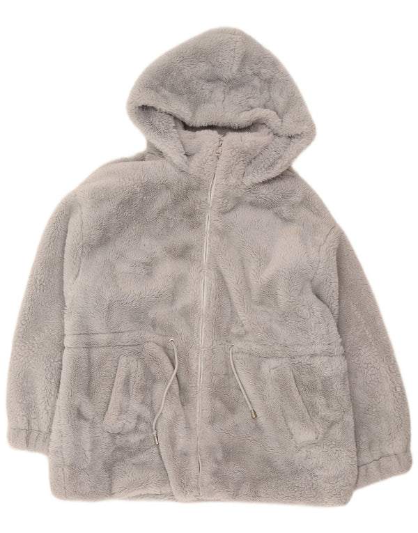 Guess ženska velika jakna od flisa s medvjedićem i kapuljačom UK 18 XL siva