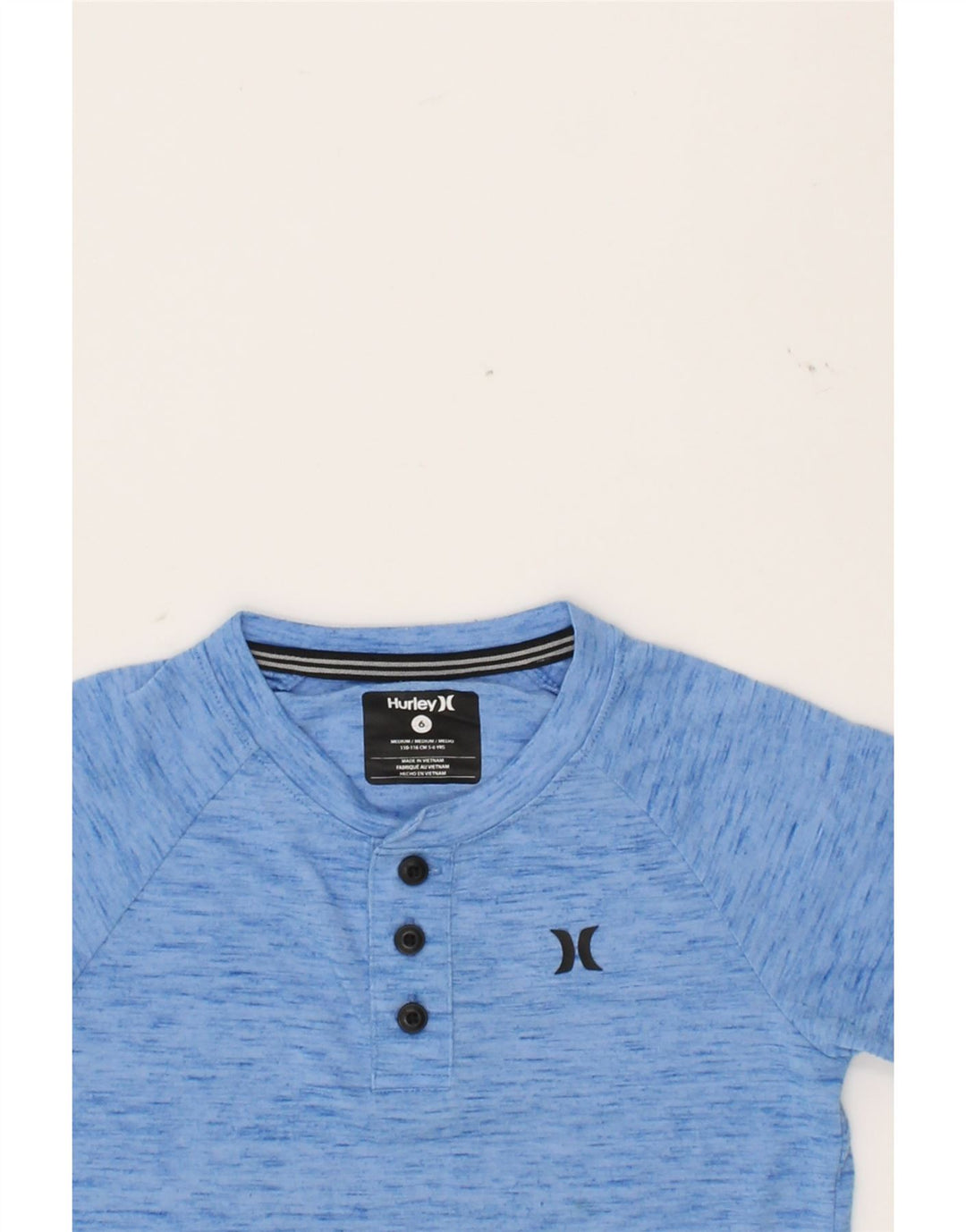 HURLEY Boys T-Shirt Top 5-6 Years Blue Cotton Vintage Hurley and Second-Hand Hurley from Messina Hembry 