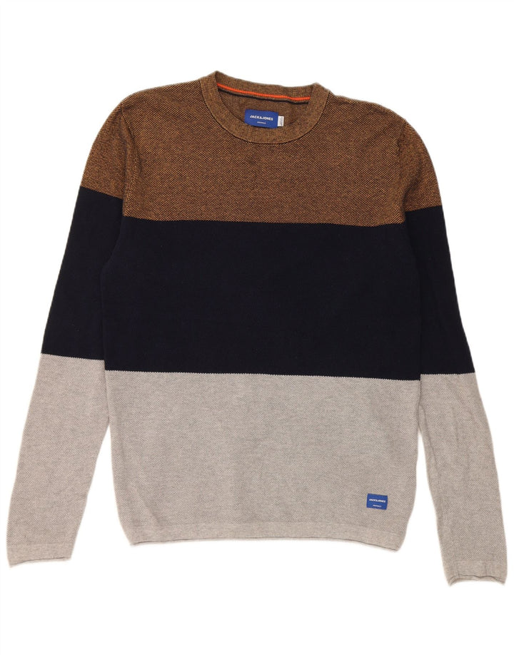 Jack & Jones muški džemper s okruglim izrezom Veliki raznobojni pulover