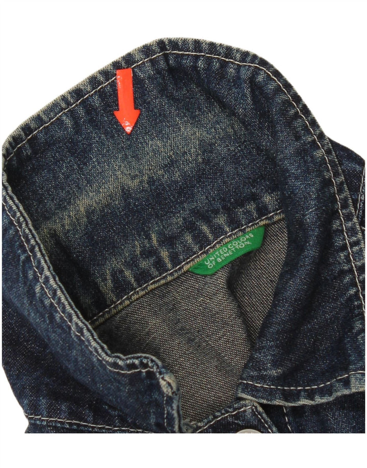 Benetton ženska jakna od kratkog trapera UK 10 Small Blue Cotton