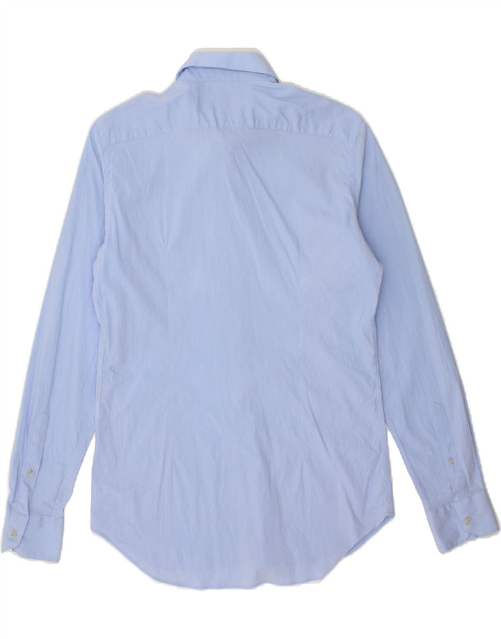 LIU JO Mens Slim Fit Shirt Size 41 Medium Blue Cotton Vintage Liu Jo and Second-Hand Liu Jo from Messina Hembry 