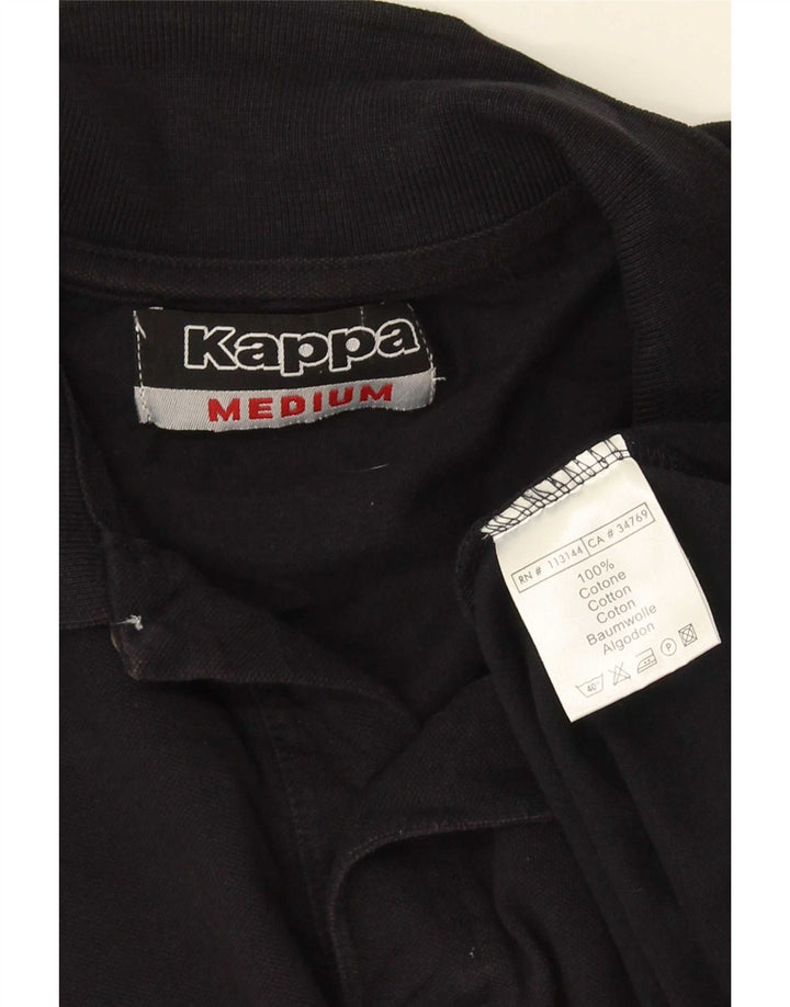 Kappa muška polo majica srednje crne pamučne boje