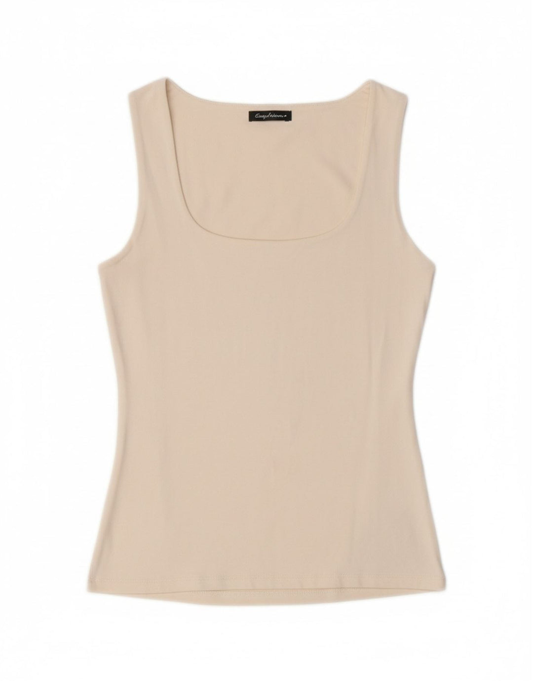 ZARA Womens Vest Top UK 12 Medium Off White Polyamide