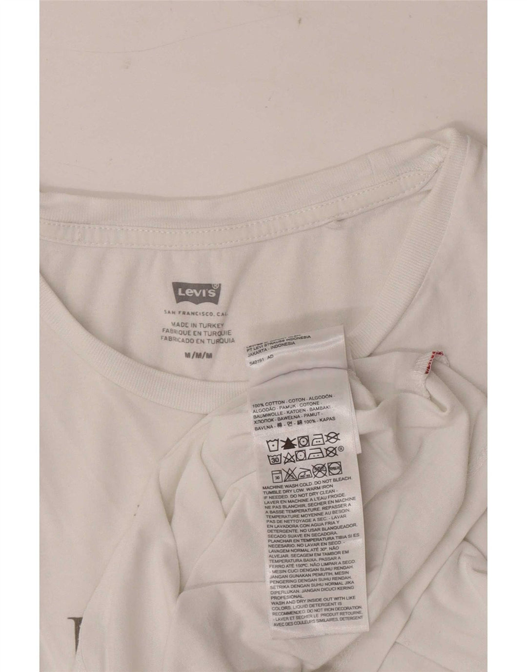 Gornja ženska majica kratkih rukava Levi's s grafičkim motivima UK 12 Srednje bijeli pamuk