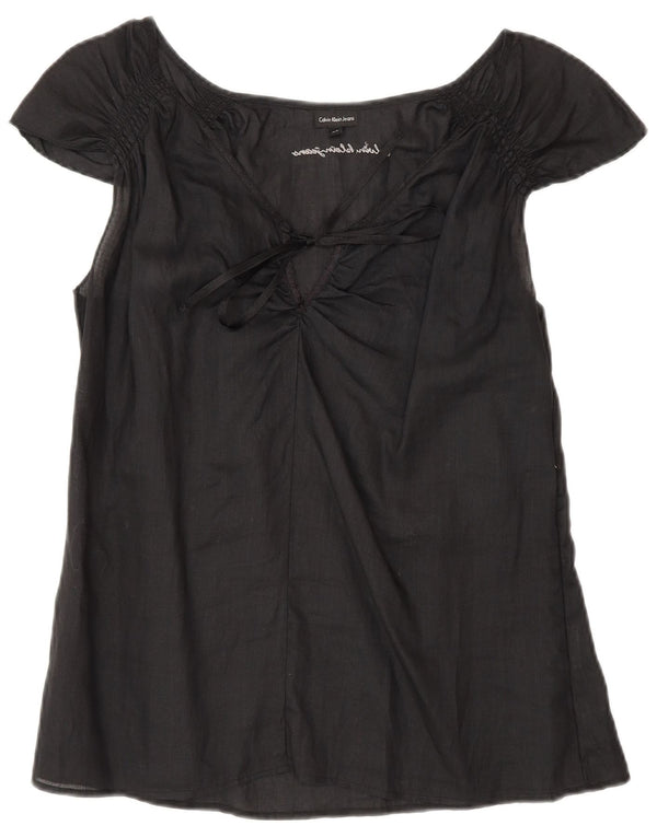 Top ženska bluza Calvin Klein Jeans UK 18 XL crna