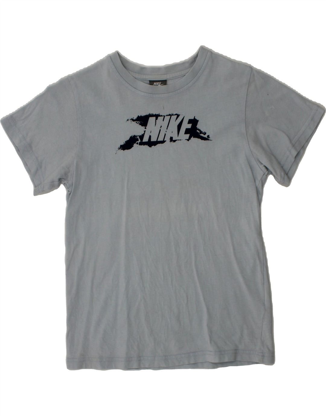 NIKE Boys Graphic T-Shirt Top 7-8 Years Blue Cotton Vintage Nike and Second-Hand Nike from Messina Hembry 