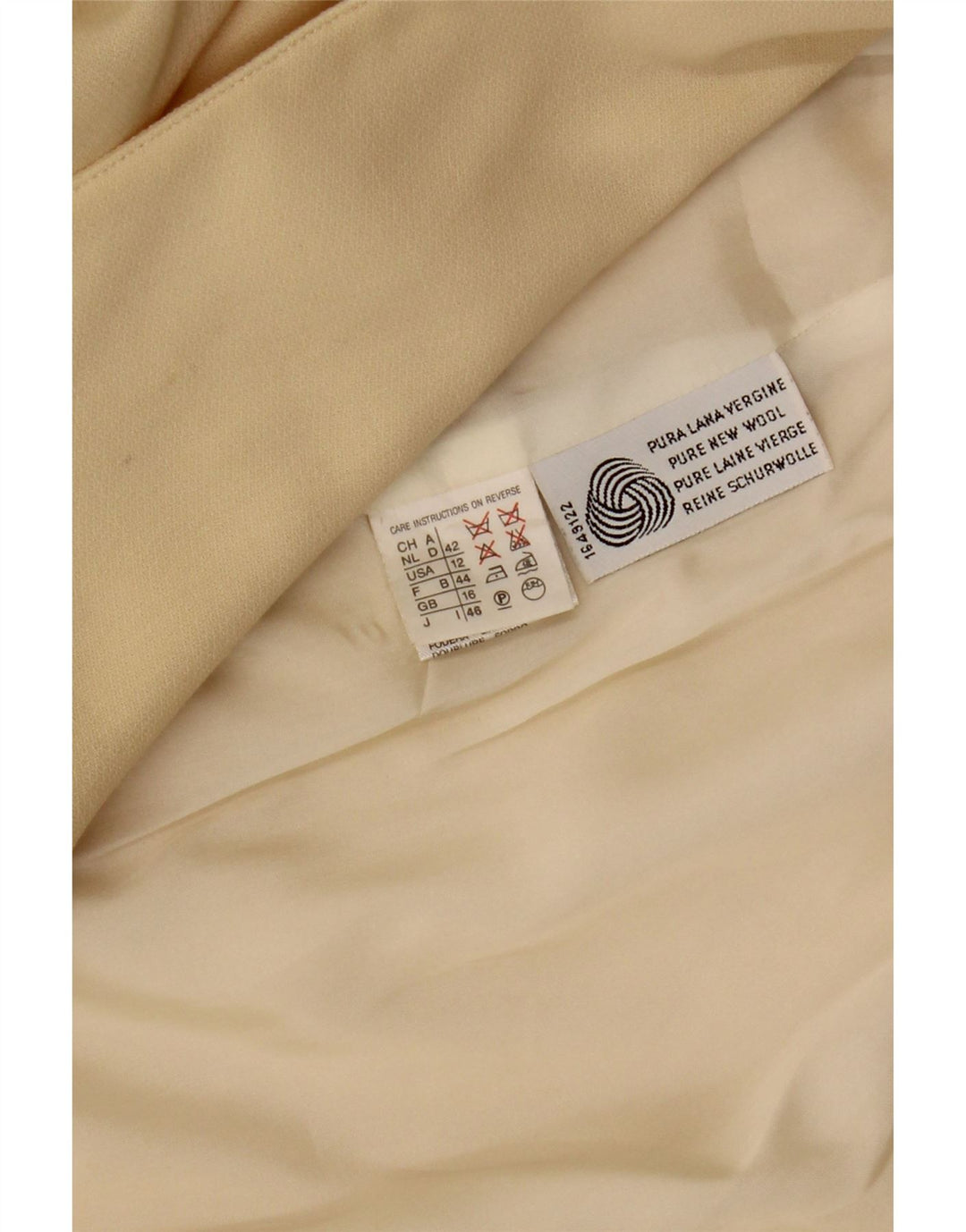 MARELLA Ženska jakna s dvostrukim kopčanjem UK 16 Velika žuta vuna