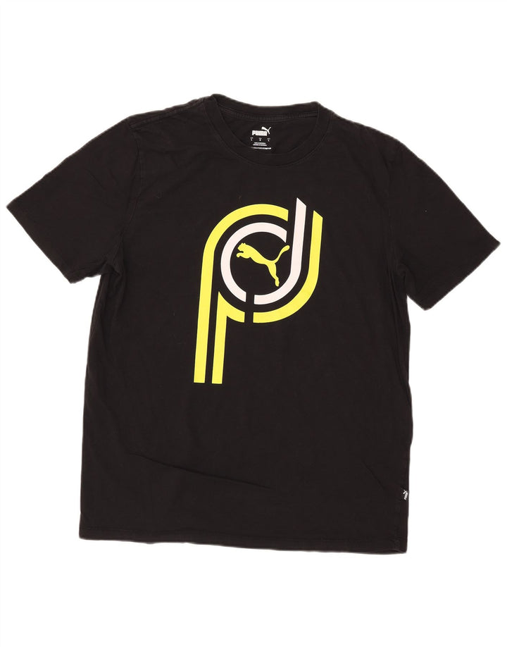 Puma muška velika crna majica s grafičkim motivima