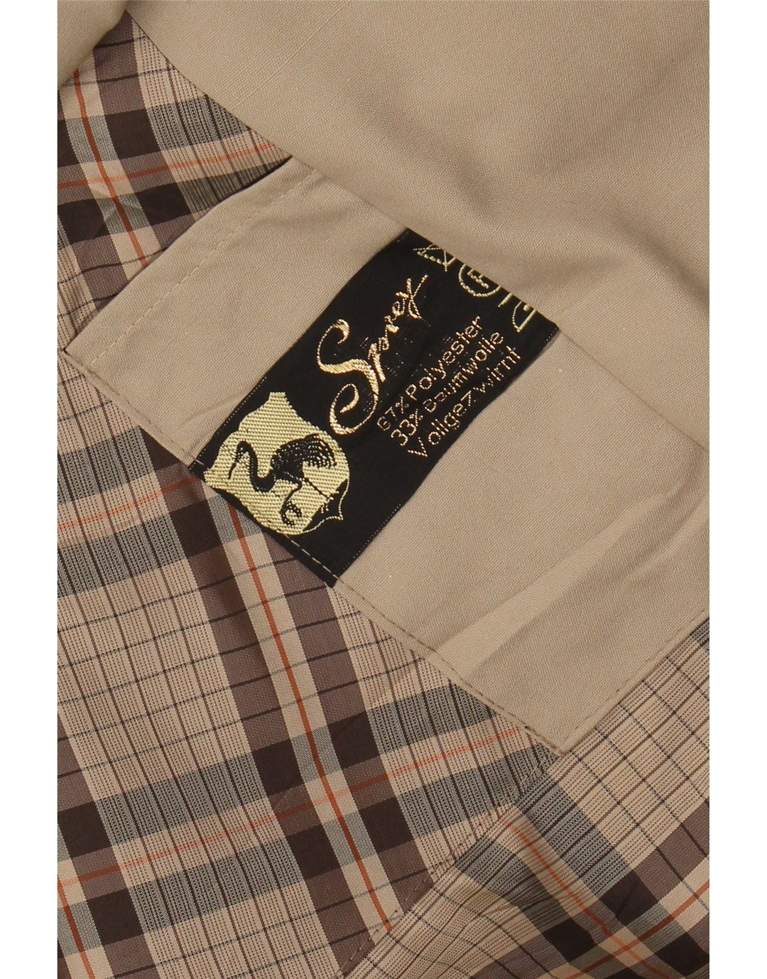 VINTAGE muški trenč kaput UK 40 veliki bež poliester